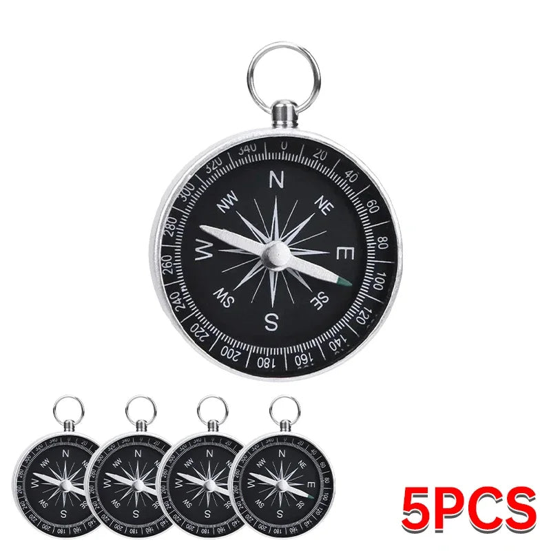 Pocket-Sized Portable Survival Compass with Key Ring – Outdoor Camping & Hiking Navigation
